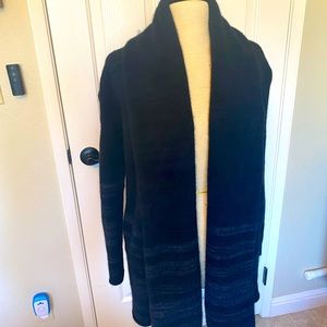 Vince. Yak Wool Blend Knit Ribbed Shawl Cardigan Sweater